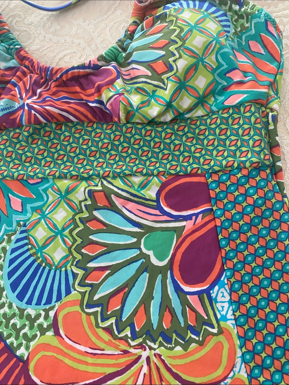 Trina Turk Multicolor Floral Tankini Bikini Set - Picture 4 of 9